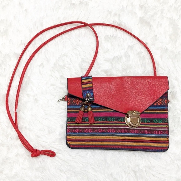 Handbags - Handmade Boho Aztec Guatemalan Print Crossbody Bag